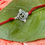 Thumbnail for trueBrowns 925 Sterling Silver Textured Om Thread Rakhi - Distacart