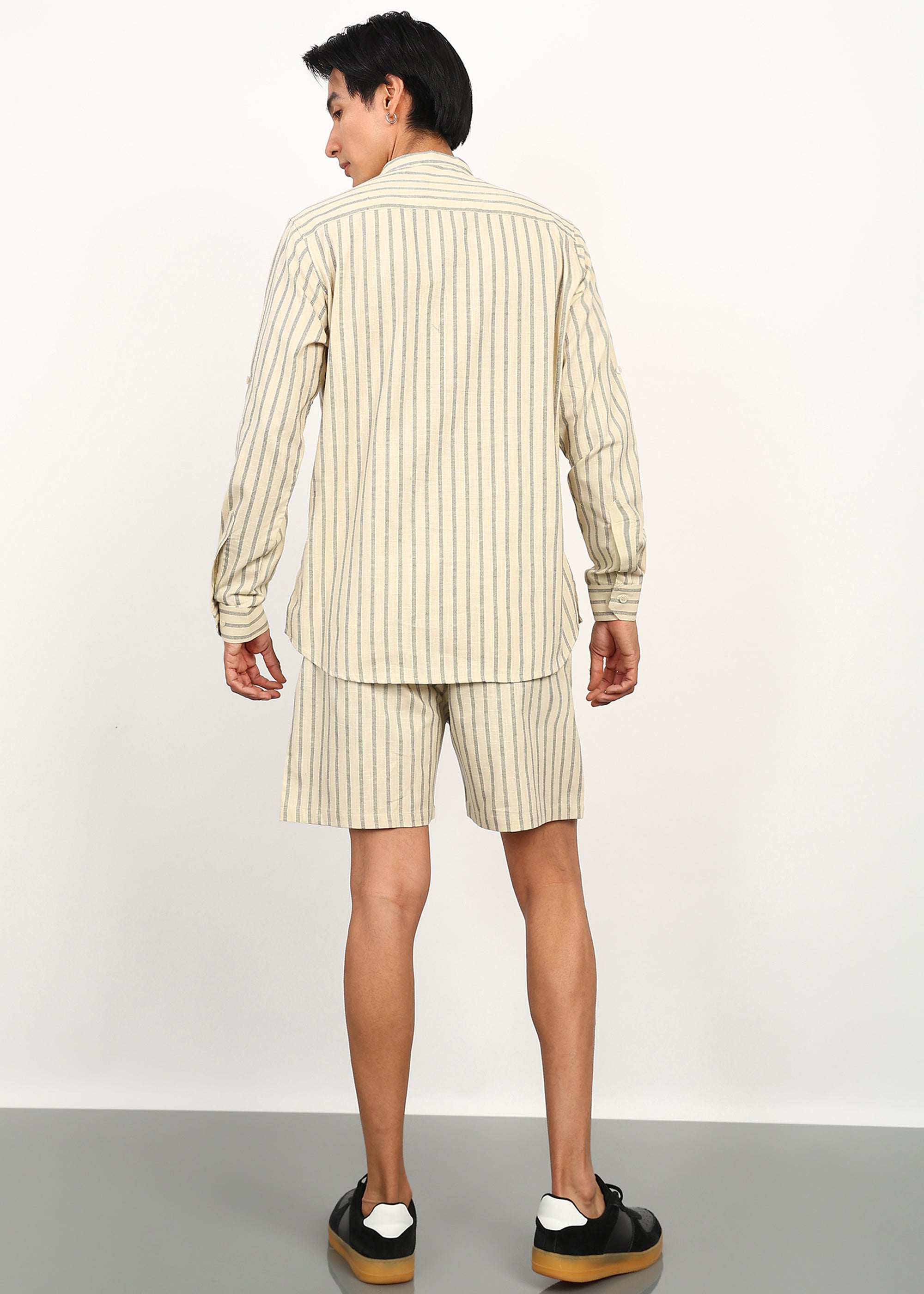 Fabmade Sandline Stripe Linen Co-Ord Set - Distacart