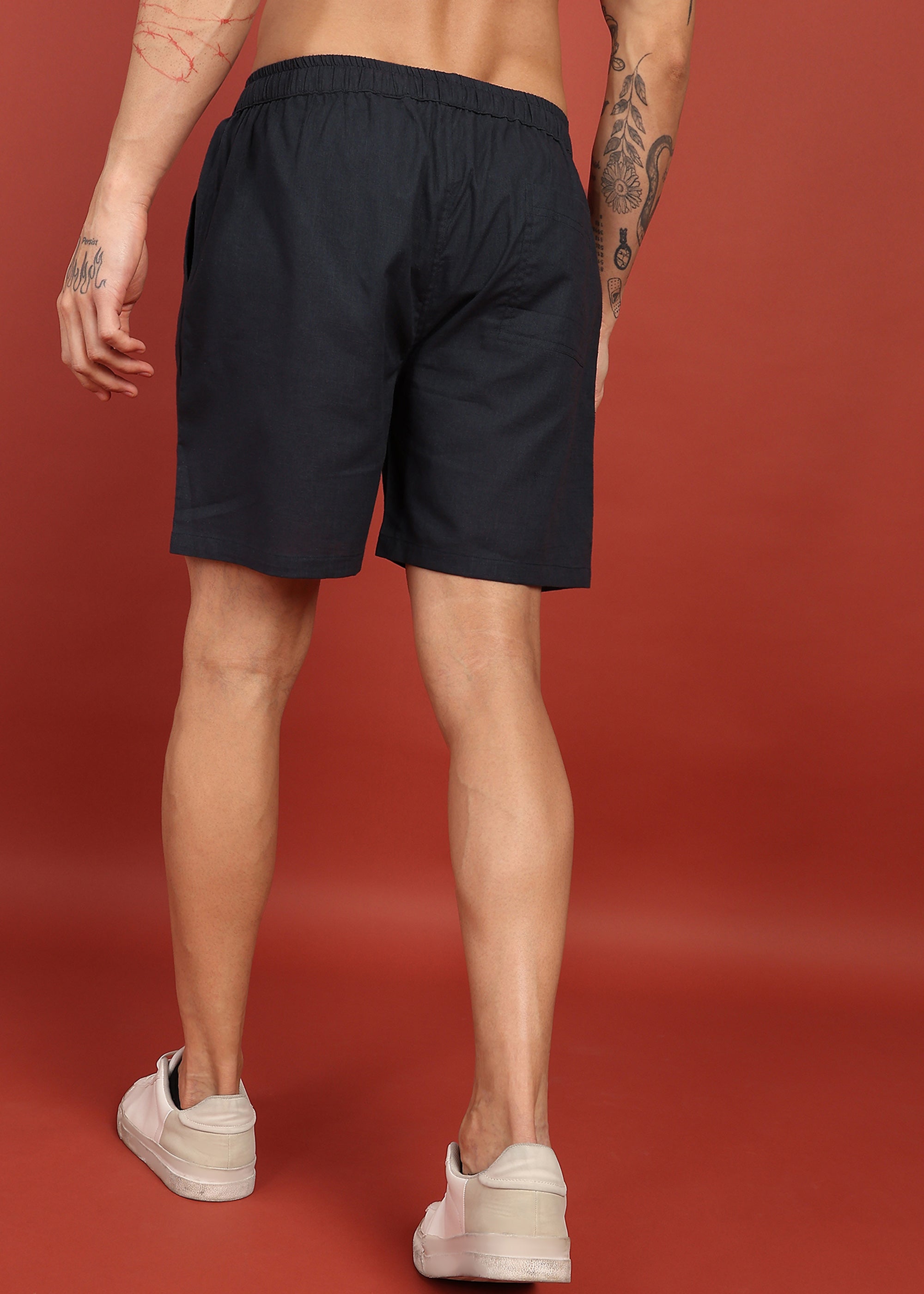 Fabmade Midnight Black Tailored Shorts - Distacart