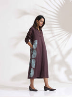 Thumbnail for trueBrowns Cola Cotton Print A-line Dress