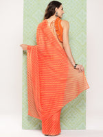 Thumbnail for Ahalyaa Leheriya Poly Chiffon Saree - Distacart