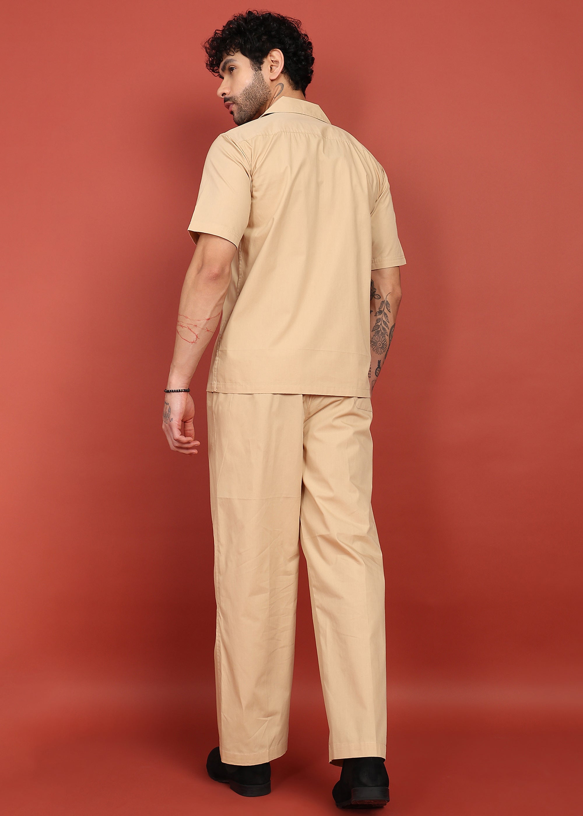 Fabmade Desert Sand Classic Co-Ord Set - Distacart