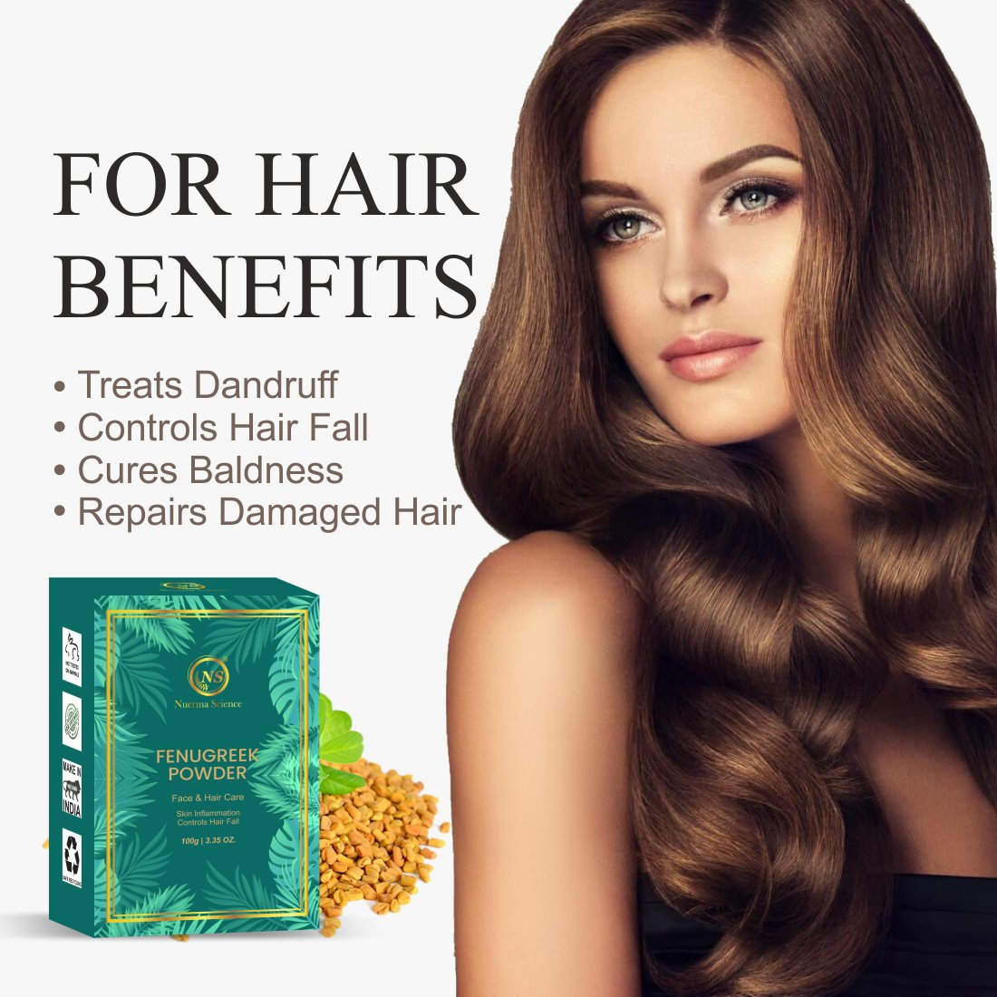 Nuerma Science Fenugreek Powder (Methi Powder) For Anti Hair Loss & Anti Dandruff