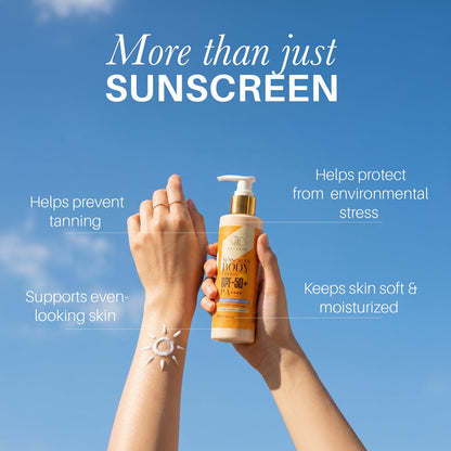 Velleja 2-in-1 Sunscreen Body Lotion SPF 50 PA++++ with 5% Niacinamide & Ceramides - Dista