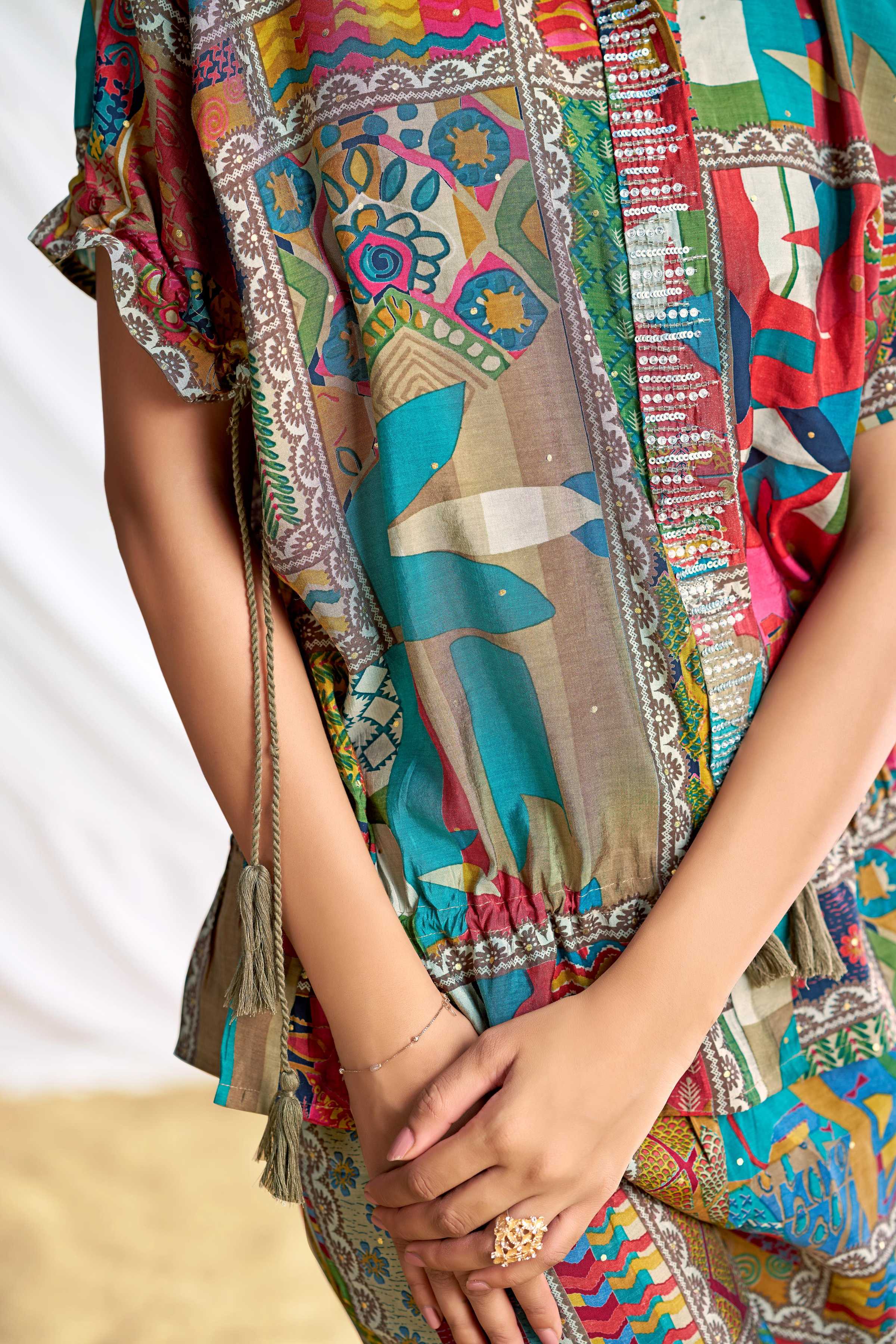 BulBul Kate Brown Chanderi Co-Ord Set