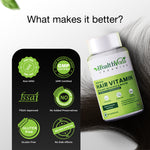 Thumbnail for Health Veda Organics Advance Hair Vitamin with DHT Blocker & Biotin Capsules - Distacart