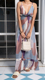 Thumbnail for Noroke Pure Muslin Abstract Long Ruffled Tiered Dress - Printed - Distacart