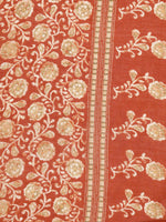 Thumbnail for Varanga Women Rust Floral Printed Kurta Paired With Bottom & Dupatta - Distacart