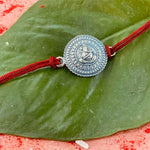 Thumbnail for trueBrowns 925 Sterling Silver Embossed Ganesh Idol Thread Rakhi - Distacart