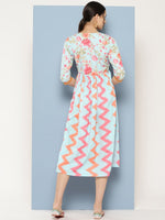 Thumbnail for Ahalyaa Floral Printed Midi Empire Ethnic Dress - Distacart