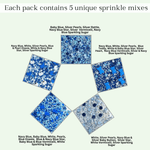 Thumbnail for confect boys baby shower sprinkles baby blue sprinkles for cake cupcake decorating pack of 5 baby shower 27