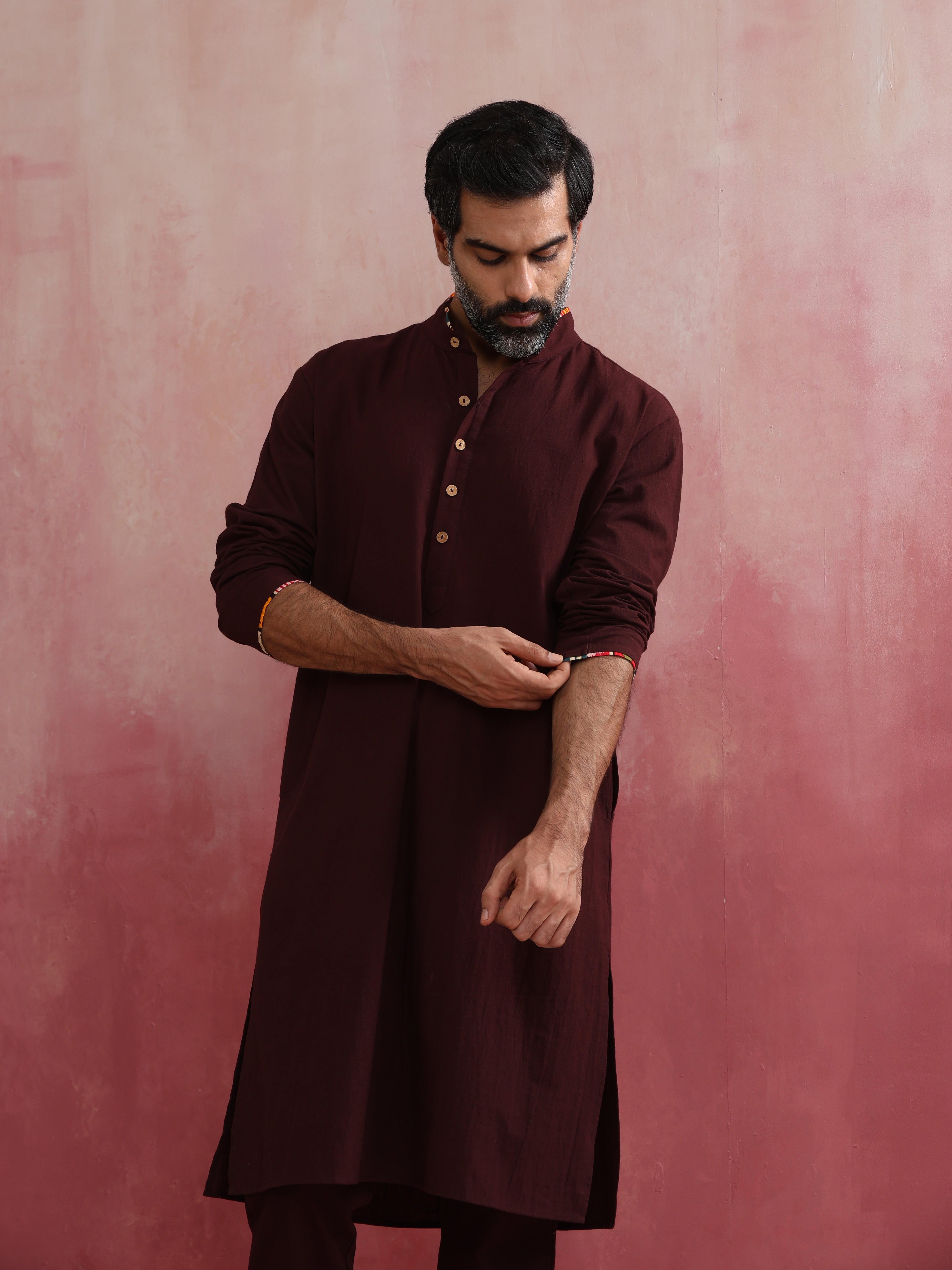 trueBrowns Men's Cola Mandarin Collar Kurta - Distacart