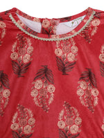 Thumbnail for Ahalyaa Girls Floral Printed Velvet Ready to Wear Kids Lehenga Choli - Distacart