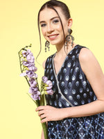 Thumbnail for Ahalyaa Floral Printed Maxi Ethnic Dress - Distacart