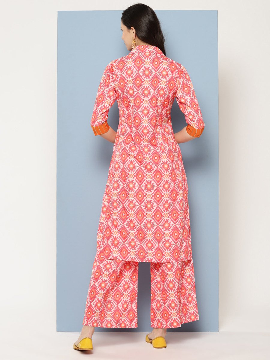Ahalyaa Women Ethnic Motifs Printed Regular Gotta Patti Kurta with Palazzos - Distacart