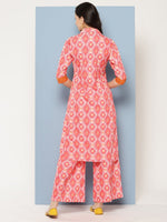 Thumbnail for Ahalyaa Women Ethnic Motifs Printed Regular Gotta Patti Kurta with Palazzos - Distacart