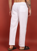 Thumbnail for Fabmade Men’S Whitte Linen Drawstring Pyjama - Distacart