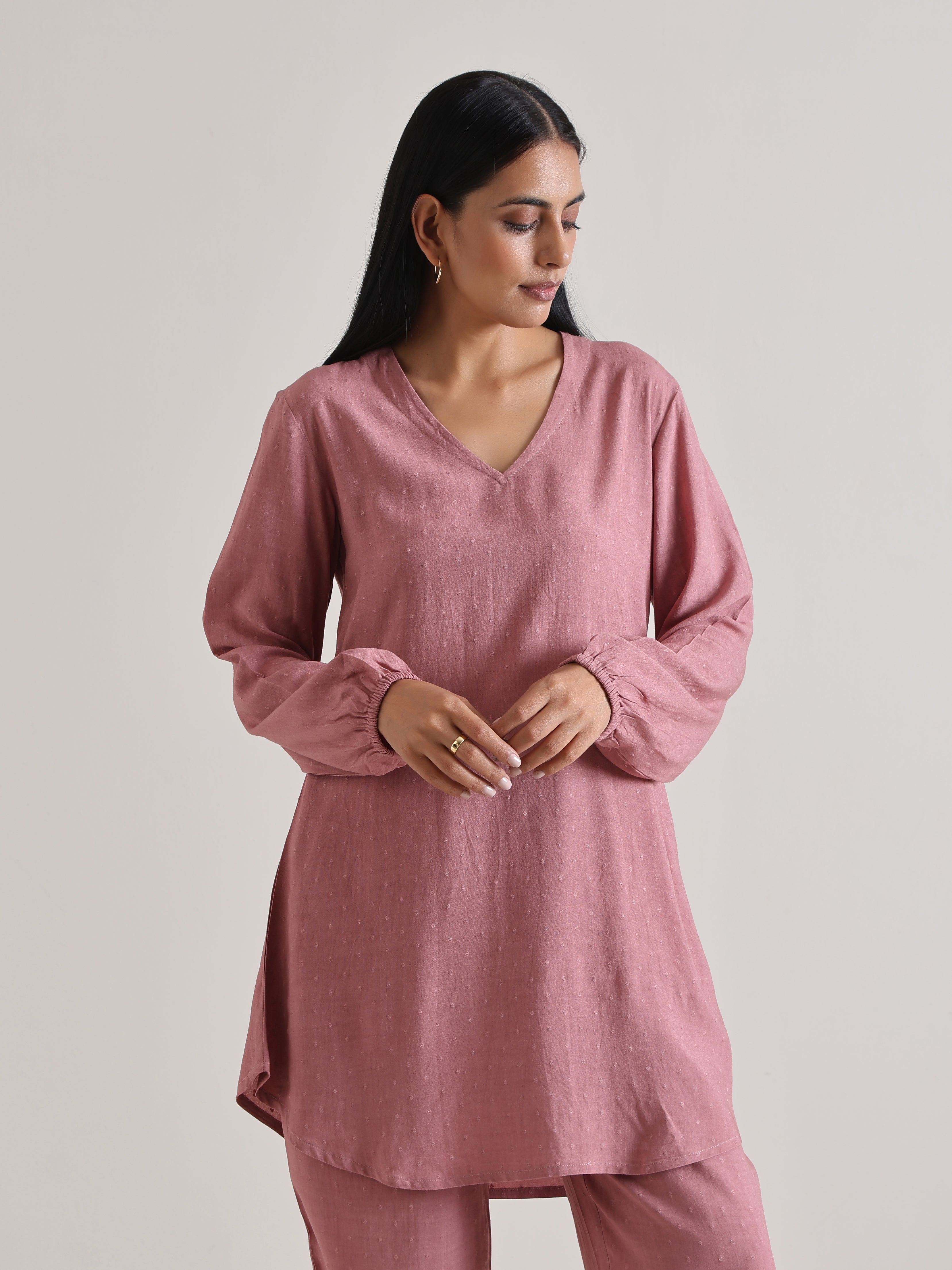 trueBrowns Mauve Short Co-Ord Set - Distacart