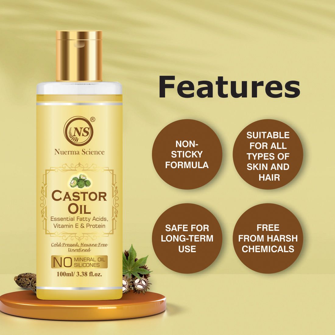 Nuerma Science Castor Oil For Hair & Body - Distacart