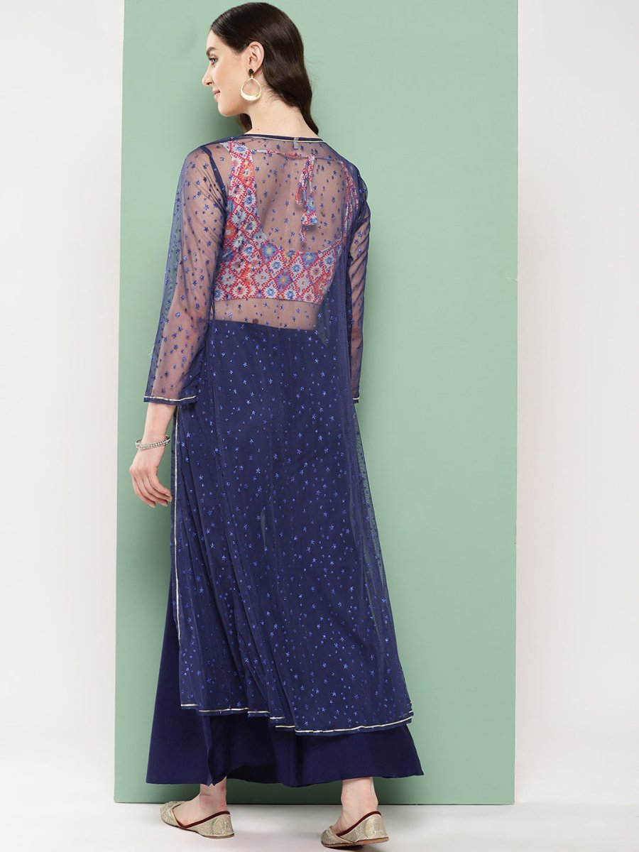 Ahalyaa Printed Ethnic Co-Ords with Shrug - Distacart