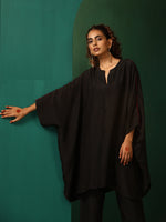 Thumbnail for trueBrowns Black Silk Kaftan Pant Set - Distacart