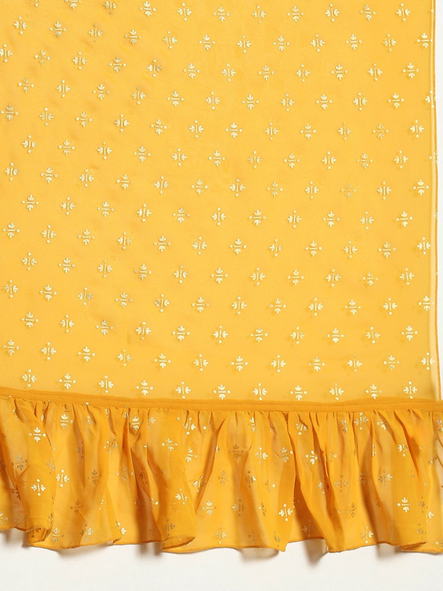 Ahalyaa Printed Ready To Wear Ruffles Saree - Distacart