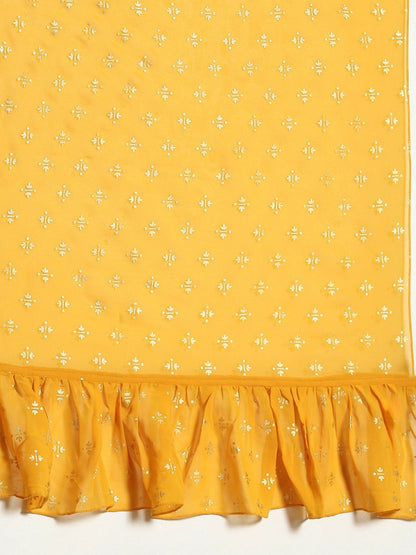 Ahalyaa Printed Ready To Wear Ruffles Saree - Distacart