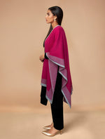 Thumbnail for trueBrowns Pink Woollen Kaftan Cape