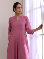Thumbnail for trueBrowns Onion Pink Dobby Anarkali Pant Set - Distacart