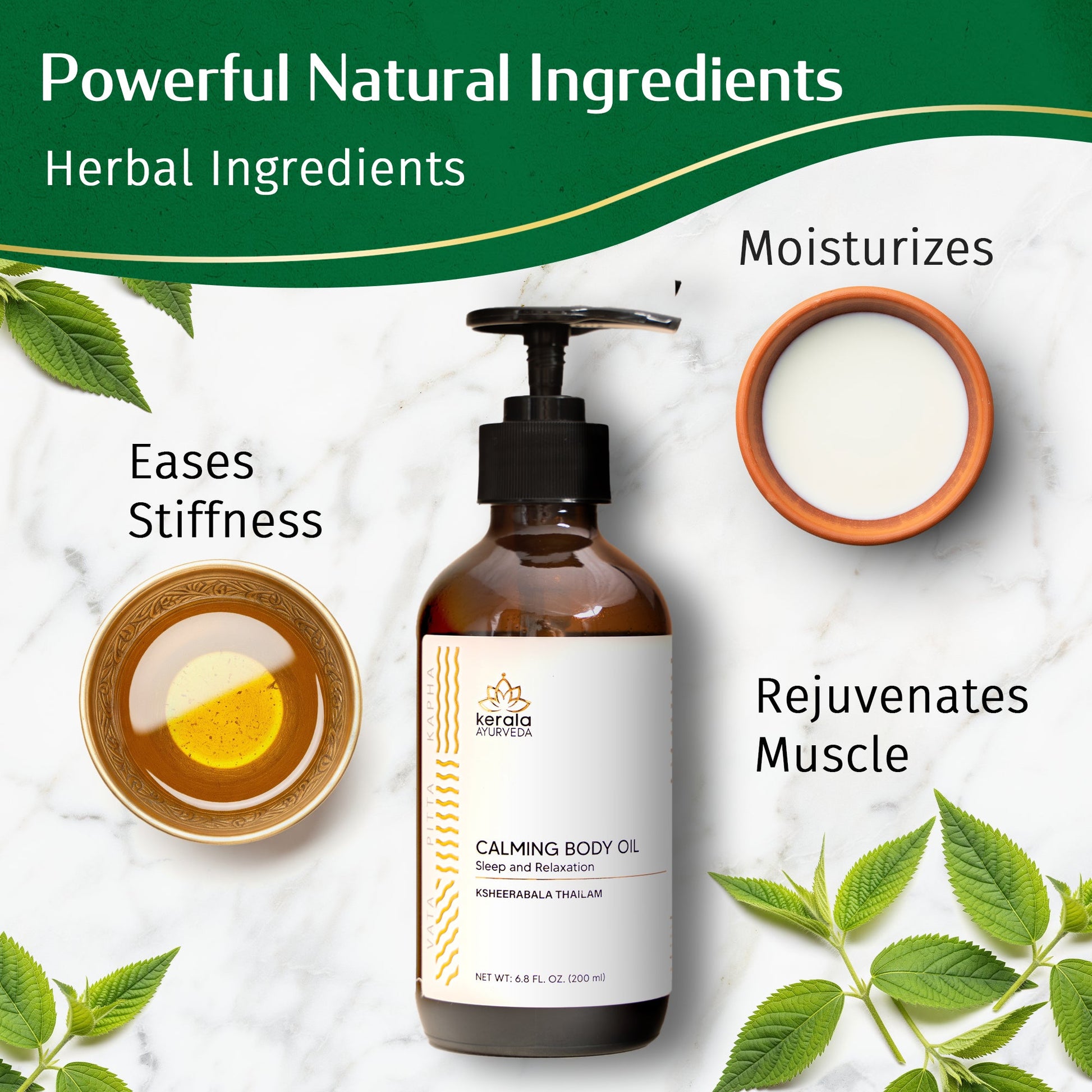 Kerala Ayurveda Calming Body Oil - Ksheerabala Thailam - Distacart