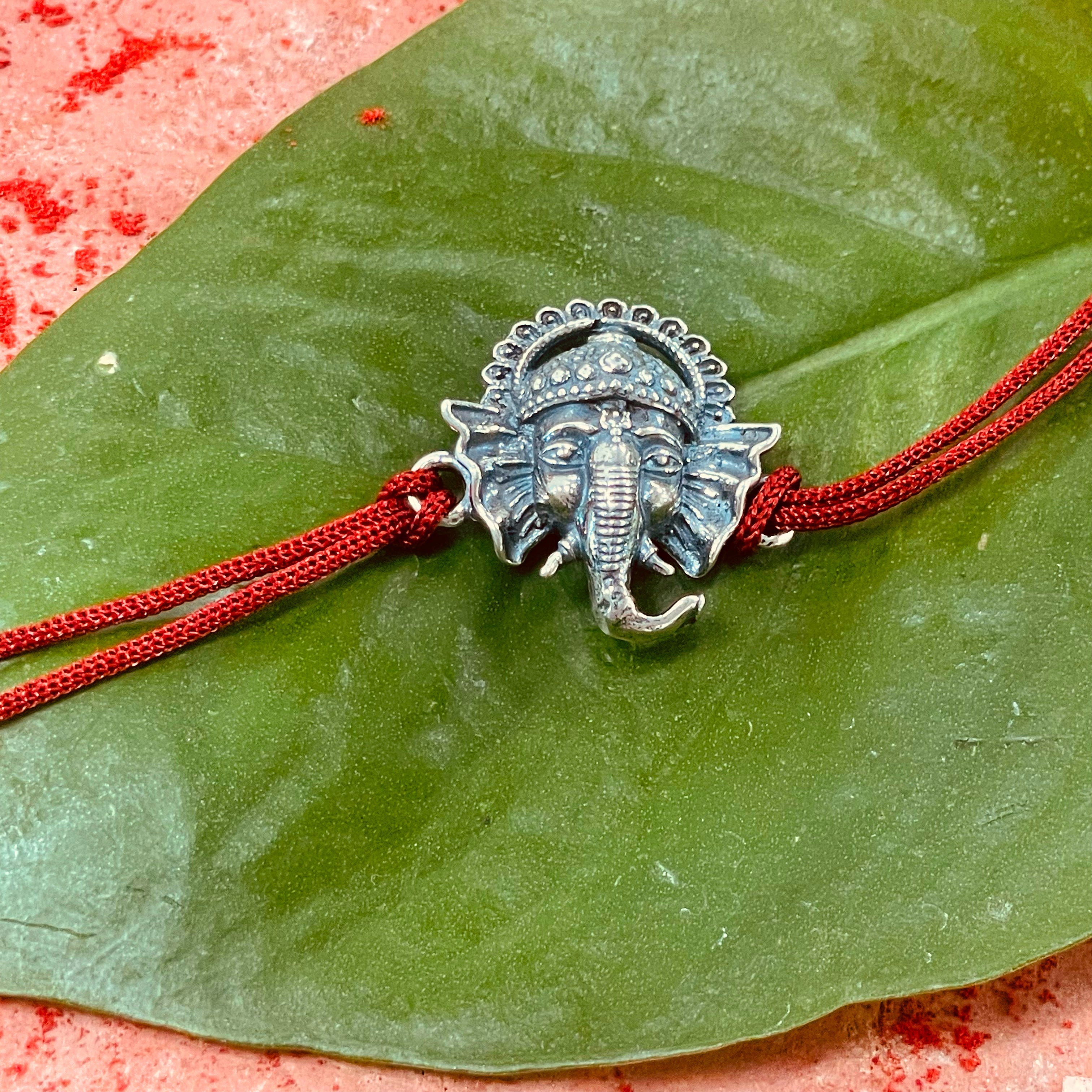 trueBrowns 925 Sterling Silver Ganesh Idol Thread Rakhi - Distacart