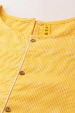 Thumbnail for Ahika Yellow Checked Kurta - Distacart