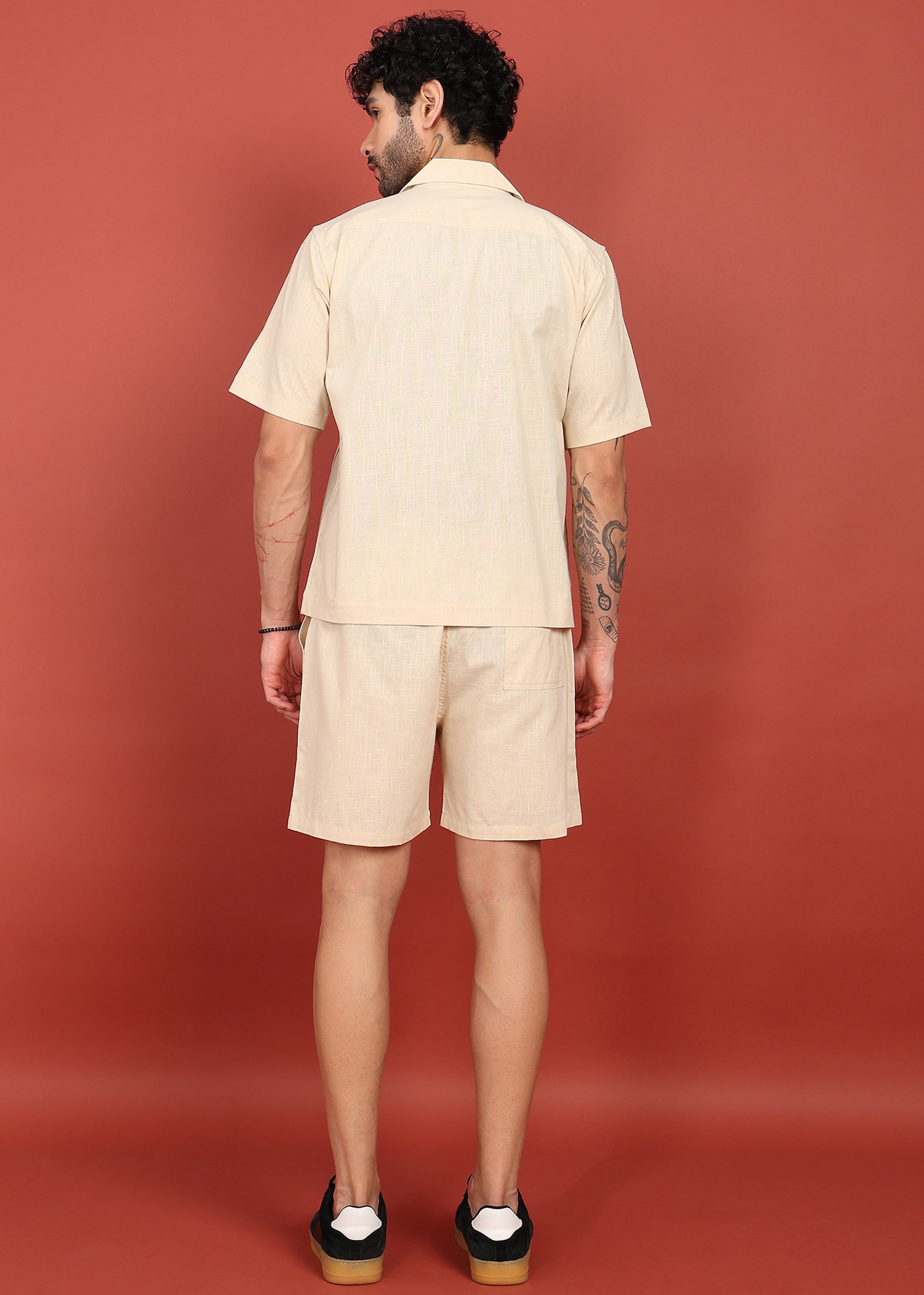 Fabmade The Life Co2. Cotton Linen Relaxed Shirt & Shorts - Distacart