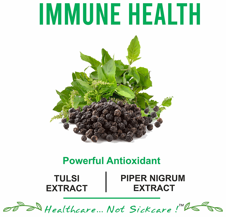 bliss welness immune health tulsi biopiperine veg tablet