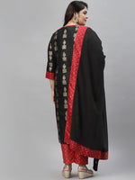 Thumbnail for Sztori Plus Size Floral Printed Regular Kurta with Trousers & With Dupatta - Distacart