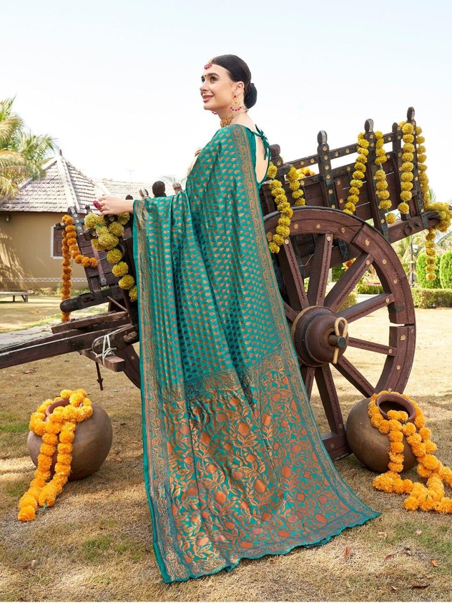 Anouk Woven Design Zari Banarasi Saree - Distacart