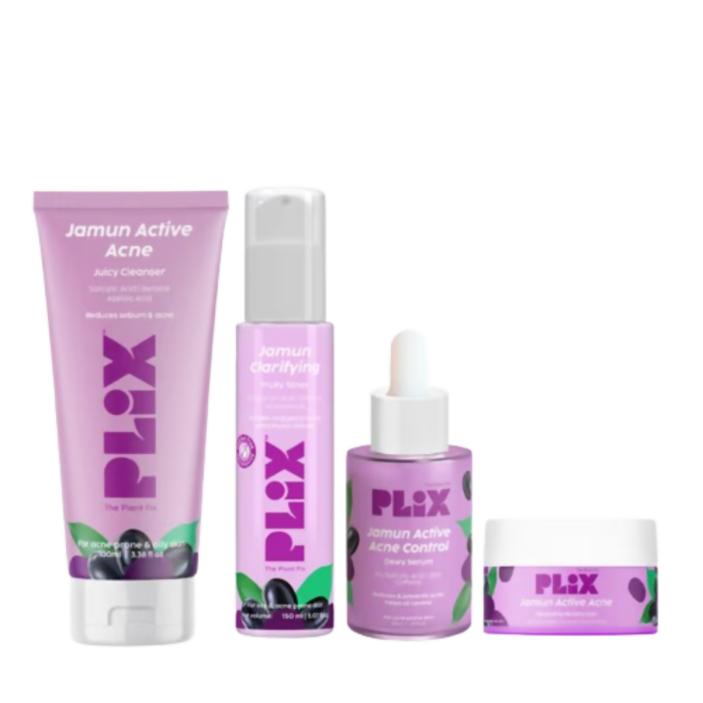 PLIX The Plant Fix Jamun Active Acne Regime With Cleanser & Toner - Distacart