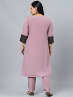 Thumbnail for Sztori Plus Size Ethnic Motifs Printed Regular Kurta with Trousers