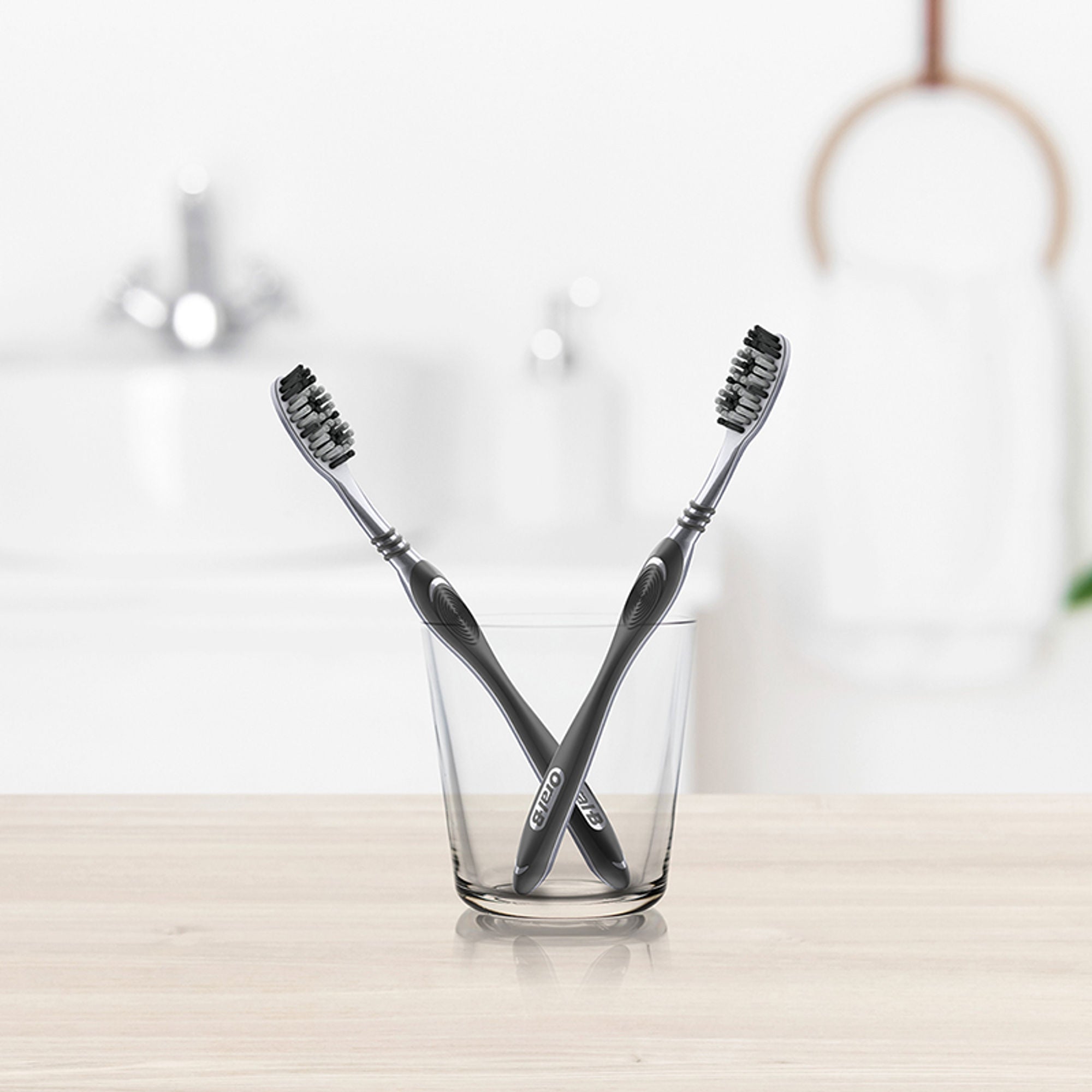 Oral-B Oral B Cavity Defense 123 Black Toothbrush With Charcoal Extract- Medium (Pack Of 4) - Distacart