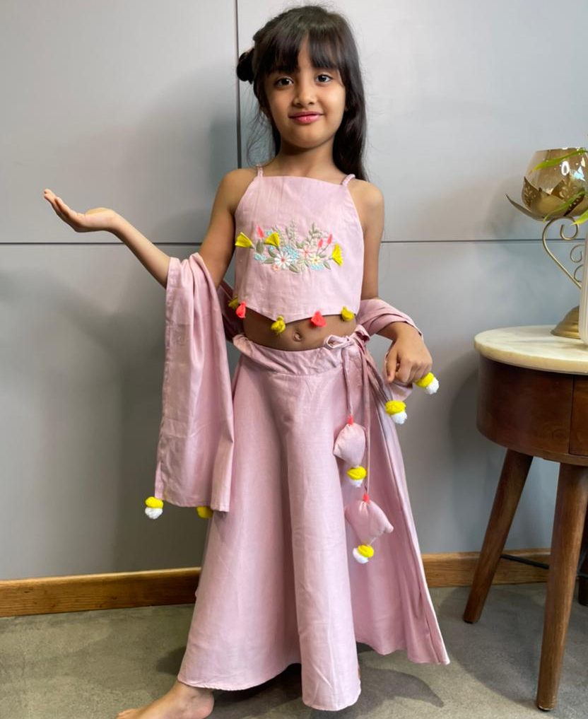 ArthLife Onion Pink Lehenga Set - Distacart