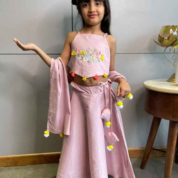 ArthLife Onion Pink Lehenga Set - Distacart