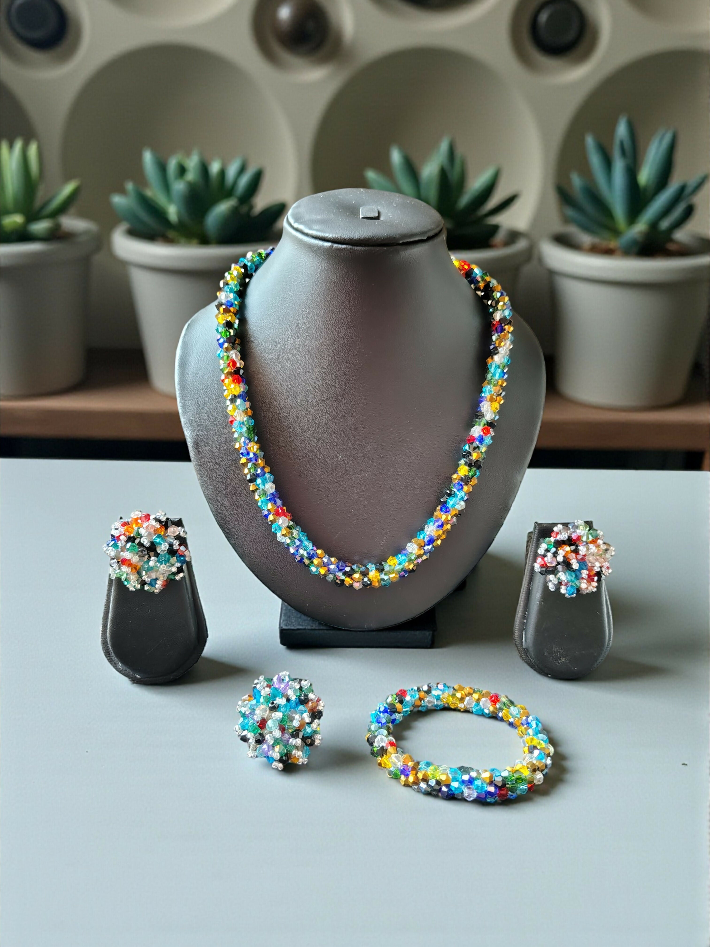 Inhanns Rangshine 4-In-1 Crystal Glam Set - Handmade - Multicolor - Distacart