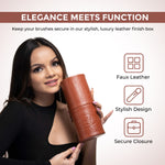 Thumbnail for London Prime Cosmetics Brush Holder Cylinder Shaped Orange Rust