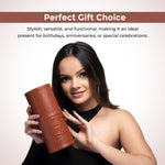 Thumbnail for London Prime Cosmetics Brush Holder Cylinder Shaped Orange Rust