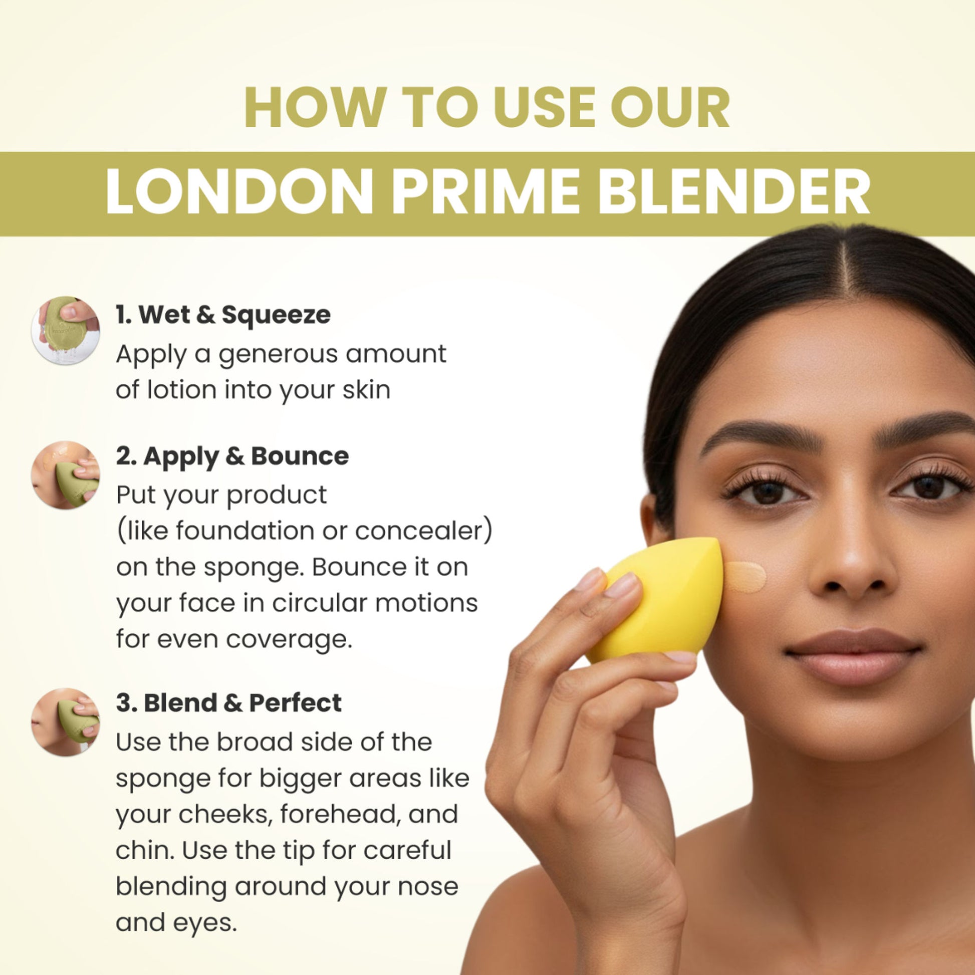 London Prime Precision Beauty Blender   Yellow ( Formerly London Pride Cosmetics )