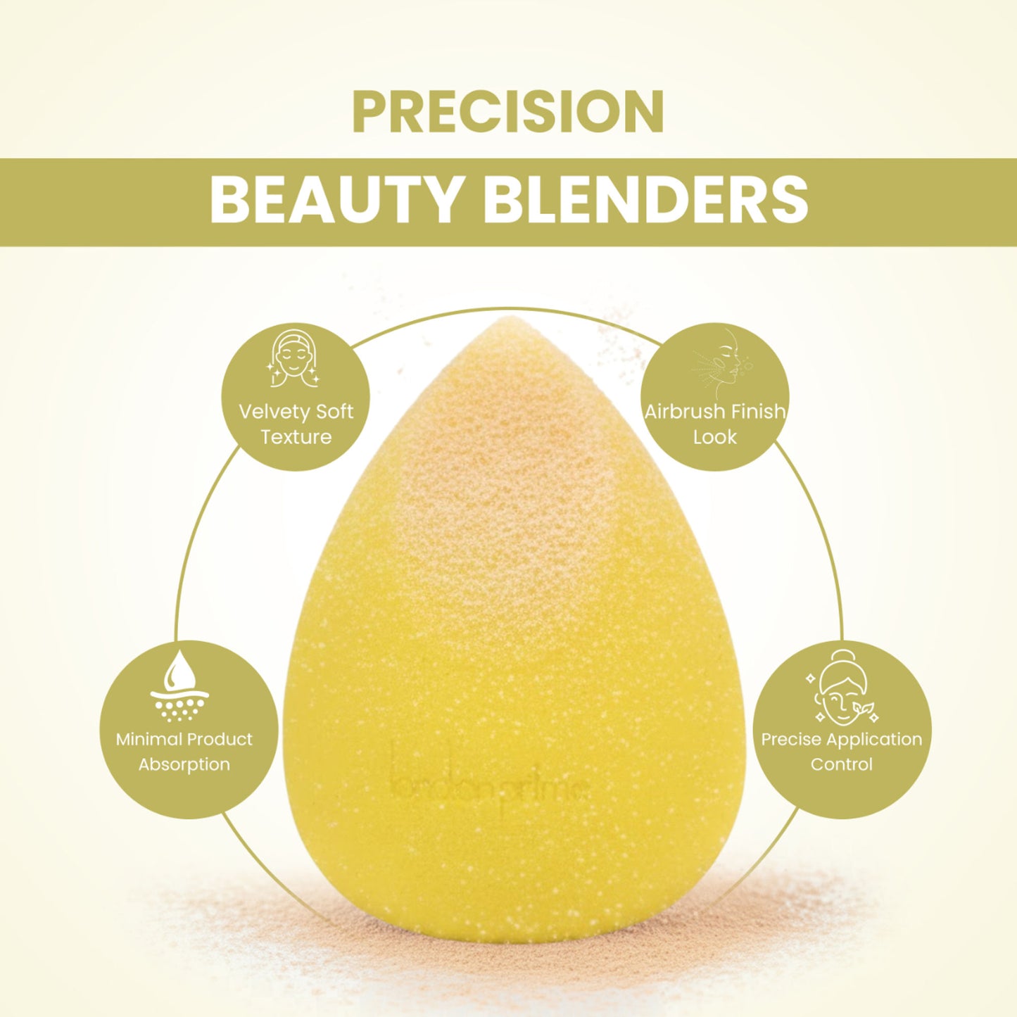 London Prime Precision Beauty Blender   Yellow ( Formerly London Pride Cosmetics )