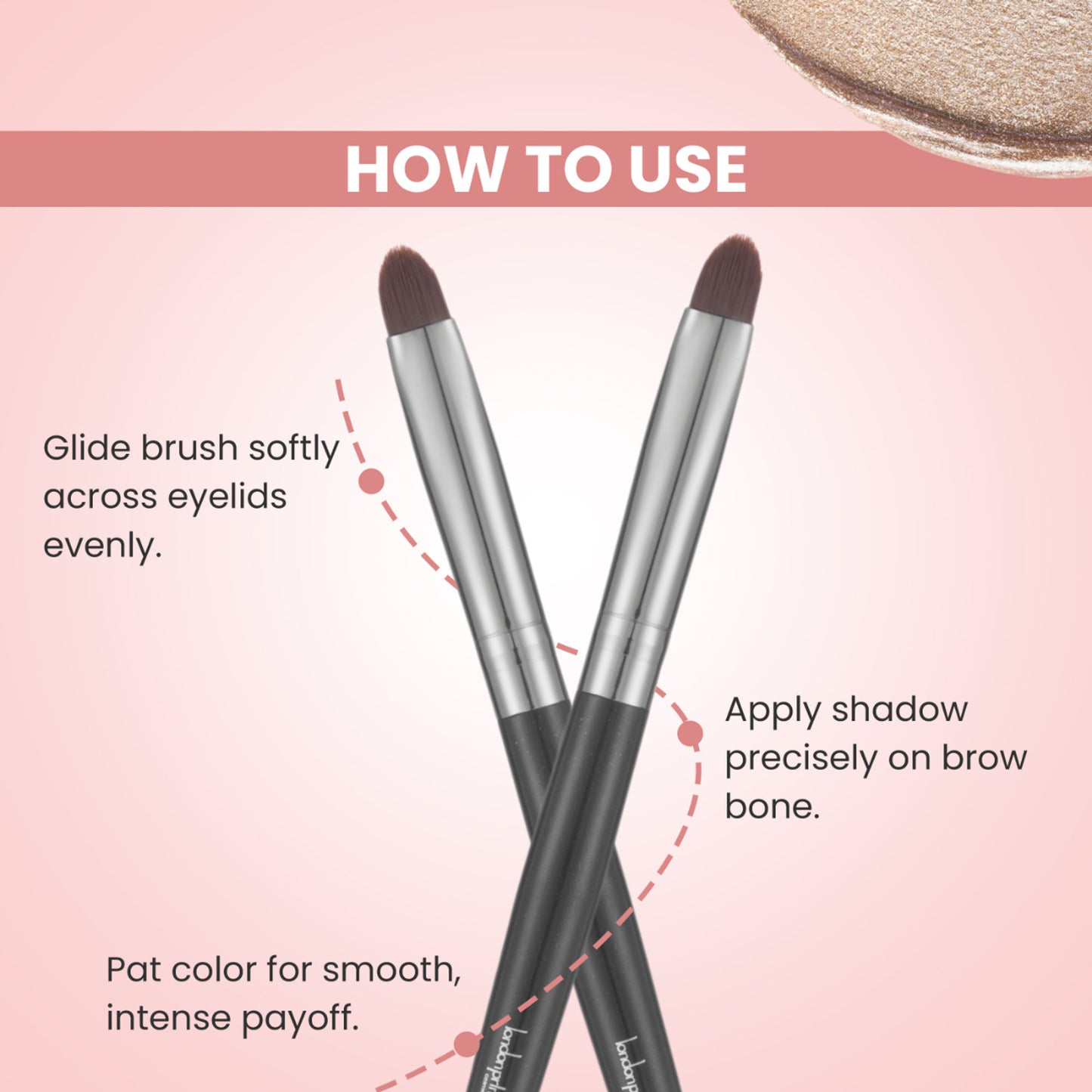 London Prime HD Eyeshadow Applicator   LP324 ( Formerly London Pride Cosmetics )