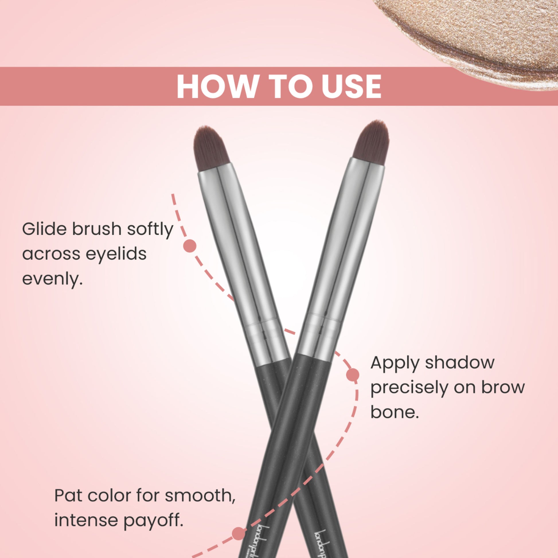 London Prime HD Eyeshadow Applicator   LP324 ( Formerly London Pride Cosmetics )