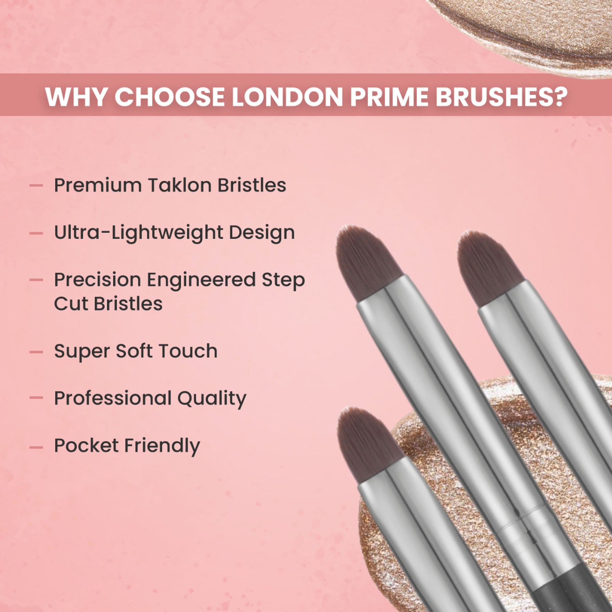 London Prime HD Eyeshadow Applicator   LP324 ( Formerly London Pride Cosmetics )