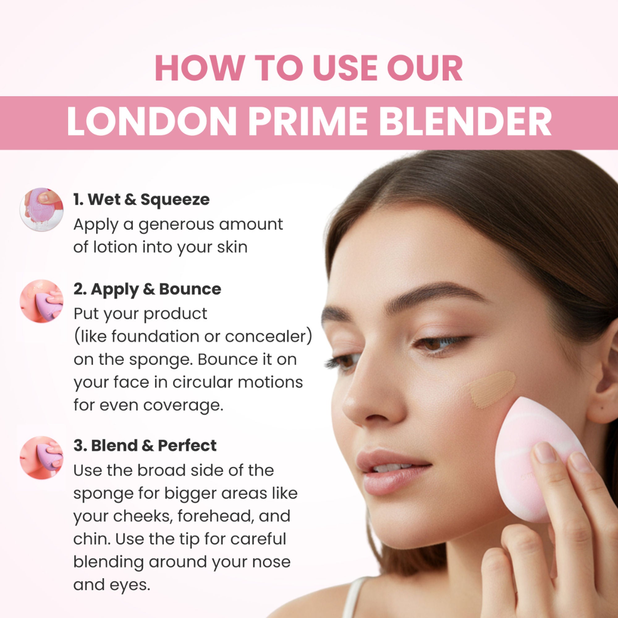 London Prime Microfiber Velvet Sponge   Marble Pink ( Formerly London Pride Cosmetics )